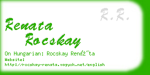 renata rocskay business card